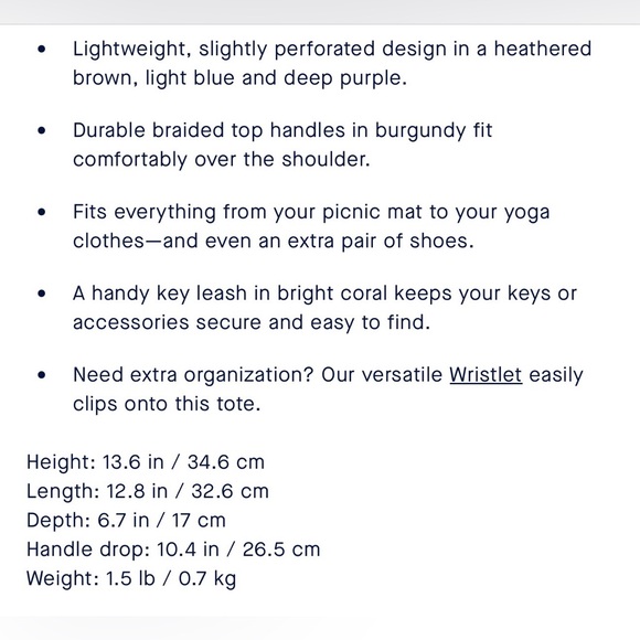 Rare limited edition Rothy's Brown and Cream lightweight Tote - Picture 6 of 7